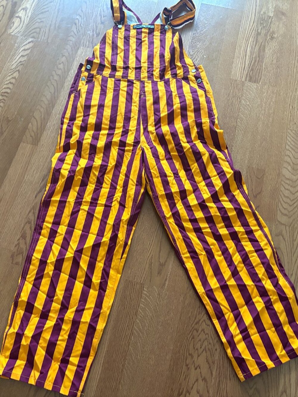 NEW Adult Game Bibs Golden Gophers Maroon Gold Overalls  Large